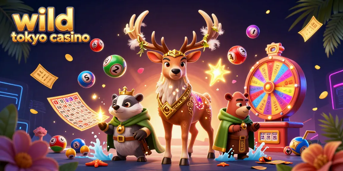 Engaging scene depicting wild tokyo casino excitement with characters and dynamic gaming elements.