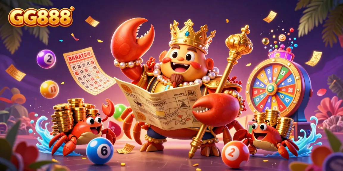 Experience thrilling gaming with GG888 showcased in a vibrant, 3D-laden casino scene.