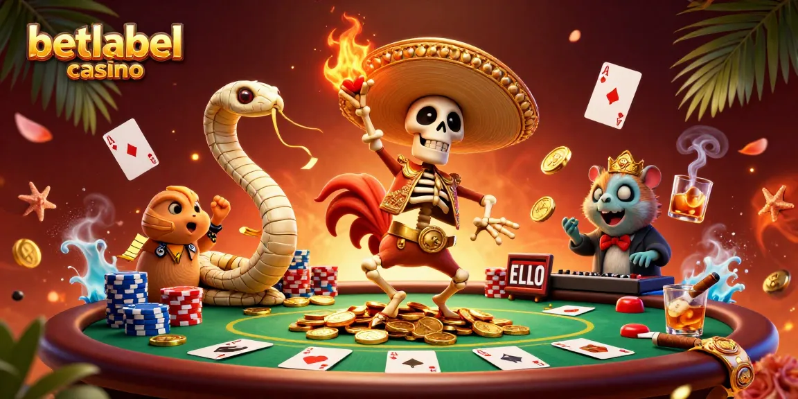 Engage with BetLabel Casino's vibrant gaming world, featuring dynamic characters and immersive casino elements.