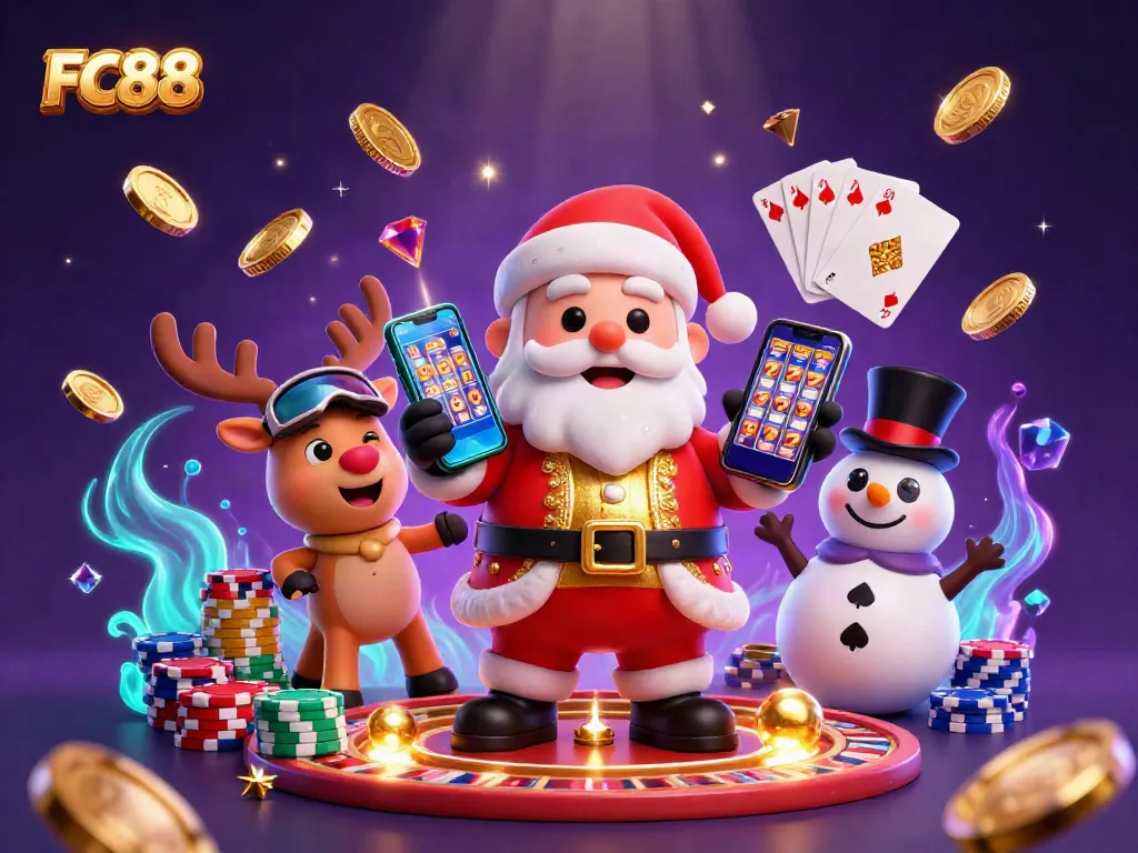 Spin with FC88 and win big surrounded by vibrant casino fun and festive characters!
