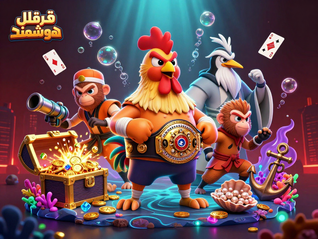 Engage in the thrill of خرید قفل هوشمند with vibrant casino-themed elements in an action-packed scene.