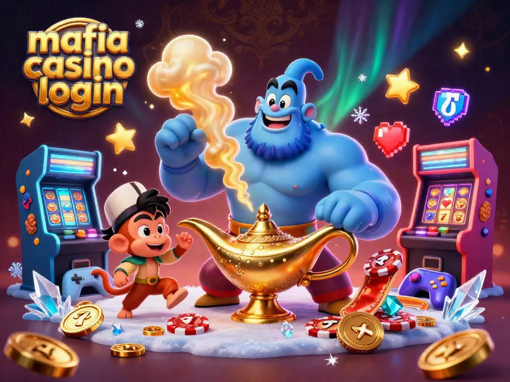 Experience thrilling gaming action with mafia casino login in a vibrant, detailed 3D casino scene.