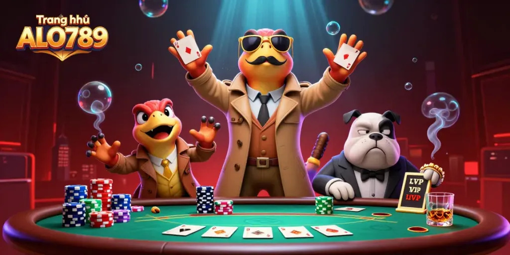 Engage with Trang chủ ALO789 as raptors disguise themselves to enter a VIP casino lounge.