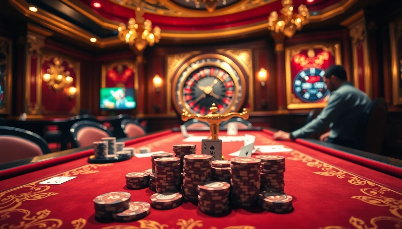 Experience the thrill of SV388 with players betting at a vibrant casino table.