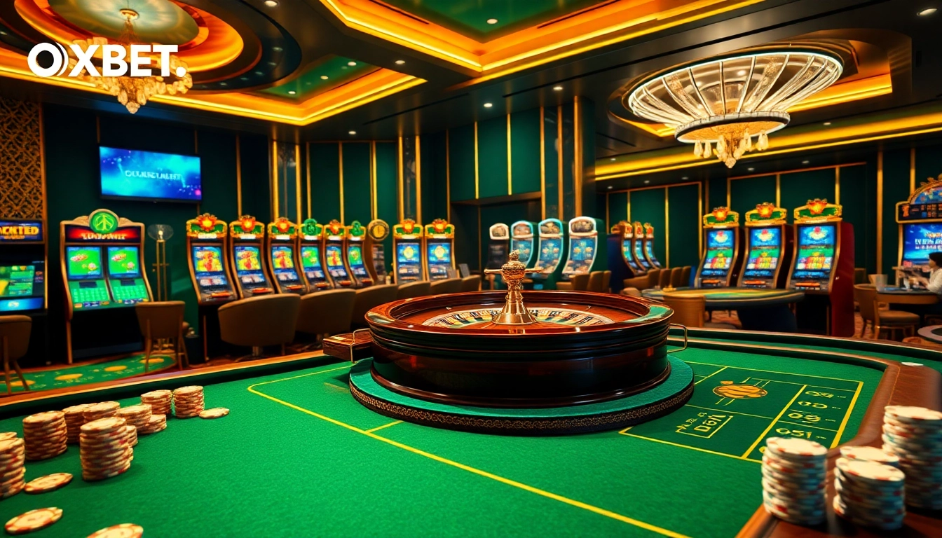 Experience the thrill of gambling at OXBET with vibrant casino games and elegant surroundings.