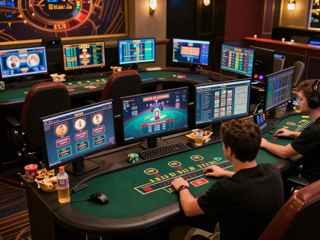 Engaged player strategizing during online gaming session at f168.win with live dealer blackjack
