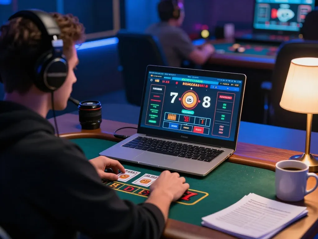 Player enjoying a live dealer blackjack game on fabet with interactive interface and betting notes.