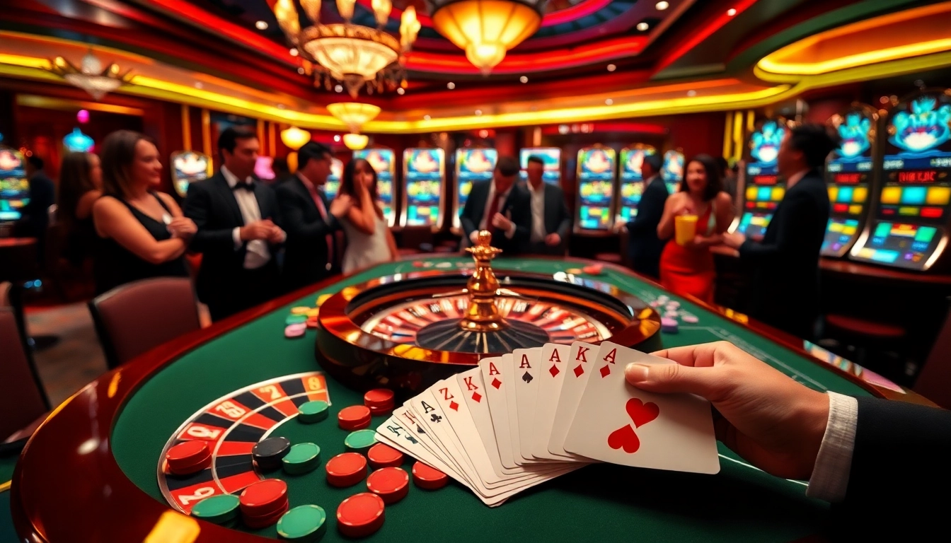 Experience the thrill of winning with https://tg88u.com/ at a lively casino table showcasing roulette and poker.
