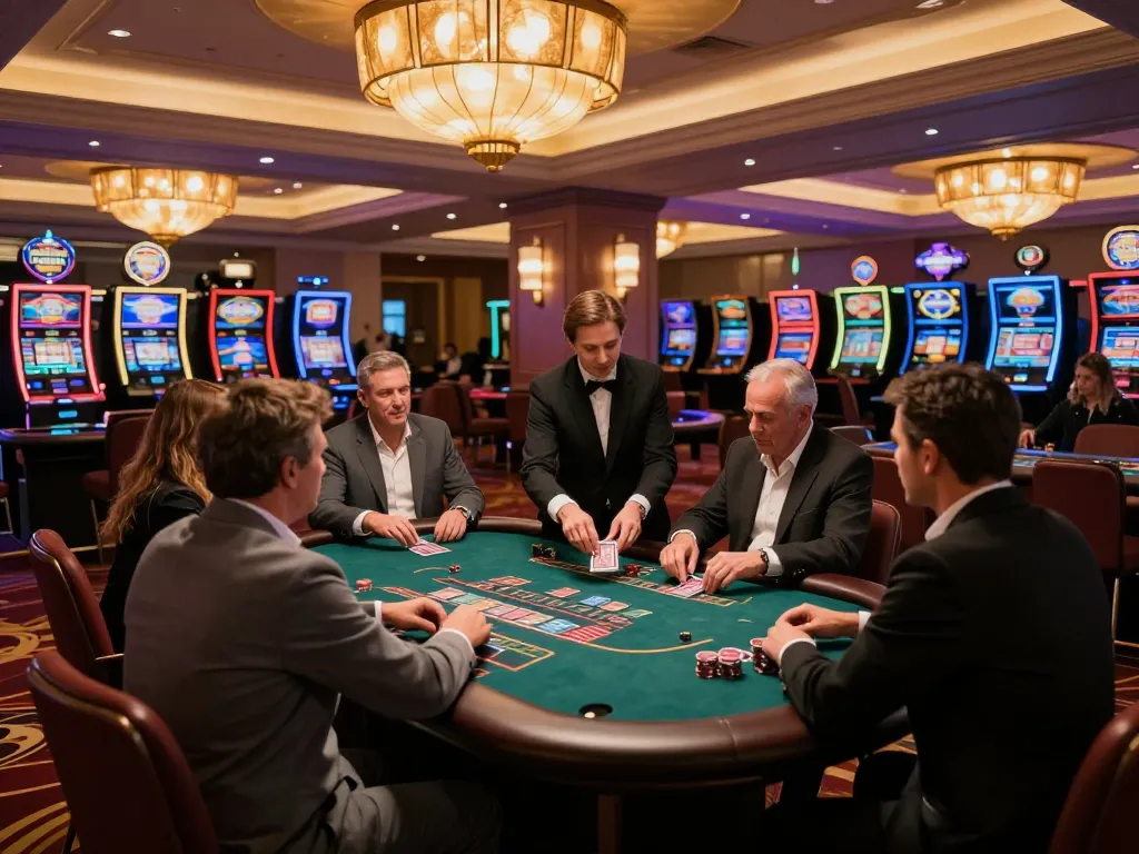 At https://www.dacsandatphanrang.com/, players enjoy an exciting blackjack game at a luxurious casino.