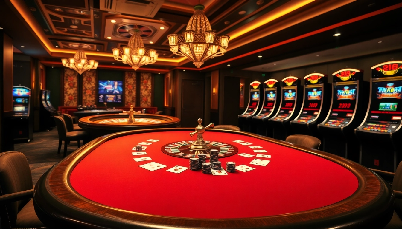 Enjoy a thrilling poker game at five88 with high-stakes chips and elegant casino decor.