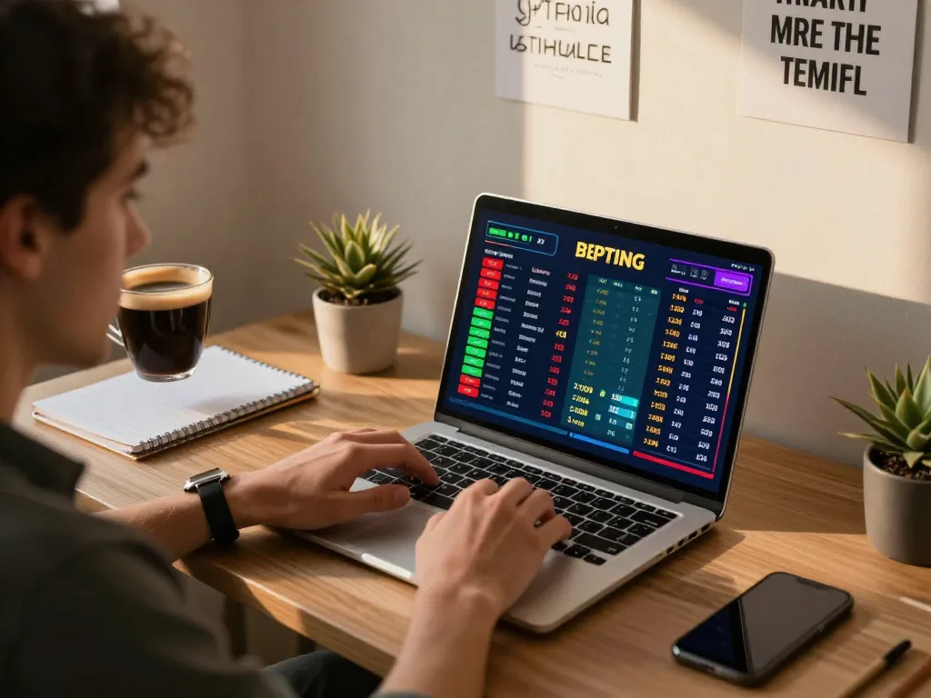 Engaged user analyzing sports odds on 888b betting app during a cozy home session.
