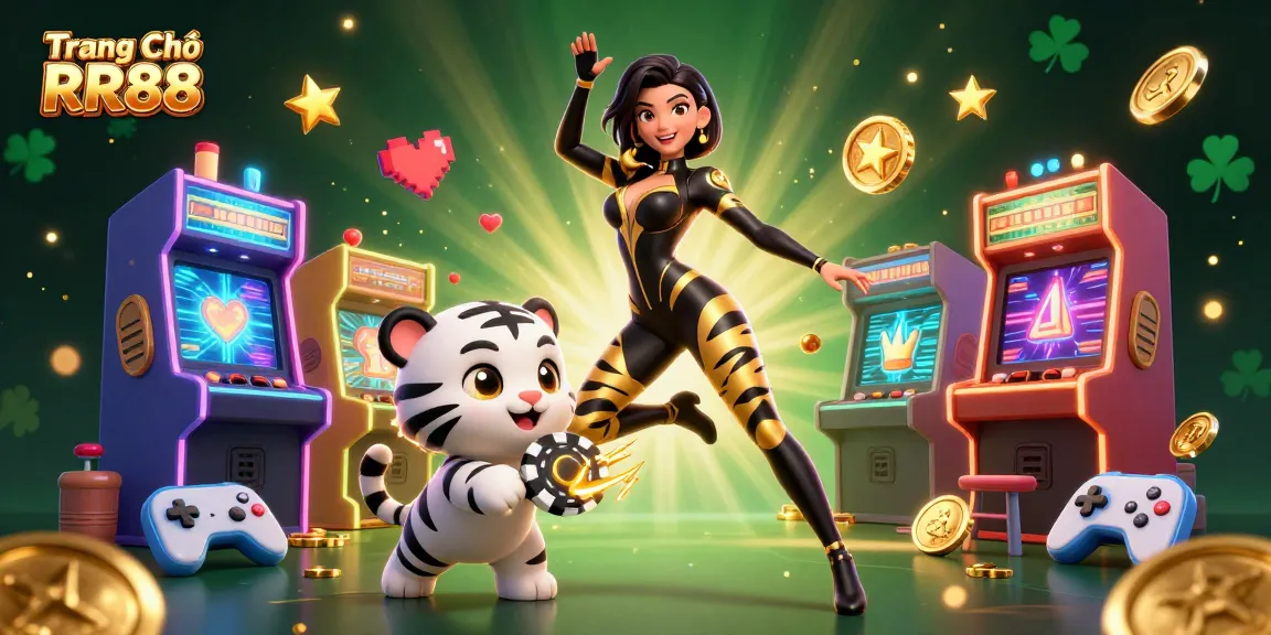 Experience the thrill of Trang Chủ RR88 with vibrant casino action featuring a stunning character and gameplay elements.