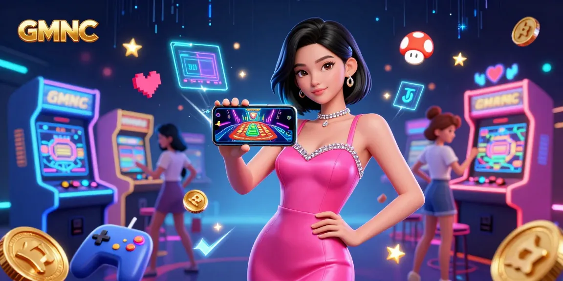Engage with GMNC's vibrant online casino scene featuring live dealer interactions and holographic game elements.