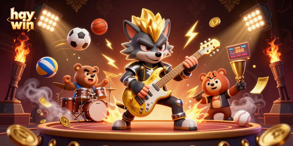 Experience thrilling wins at hay win with a vibrant casino stage illustration featuring dynamic game elements.