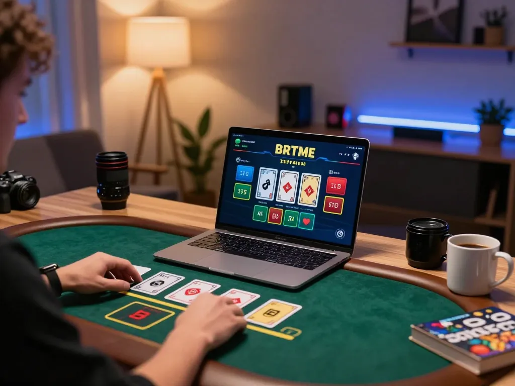 Engaging in a live dealer blackjack game on S666 from a stylish home office.