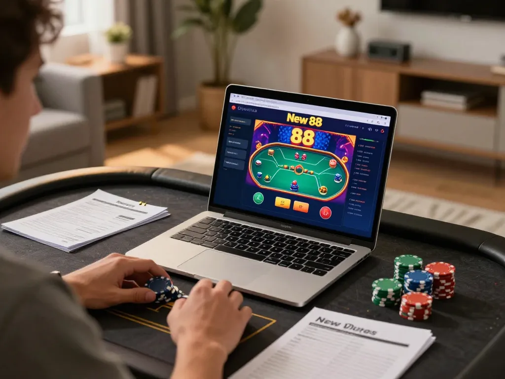 Experience dynamic gameplay with New 88 poker while strategizing in a cozy home setting