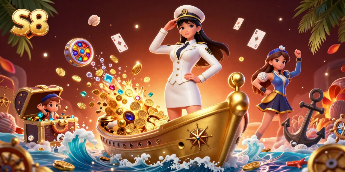 S8 online casino showcases exhilarating slots games with vibrant elements in a gripping 3D scene.