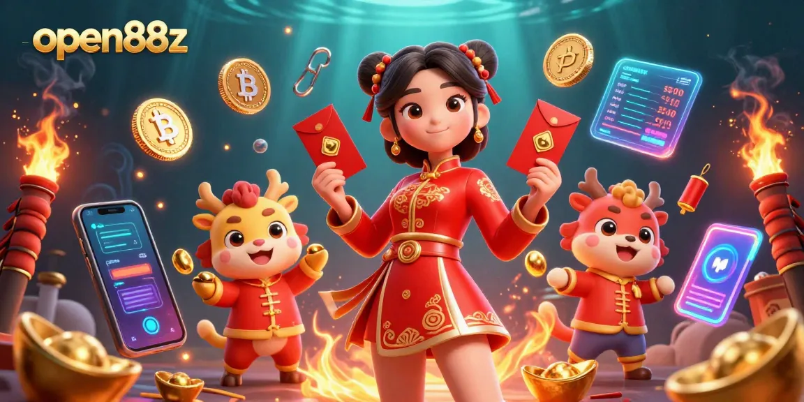 Experience the thrill of gaming with open88z and vibrant visual elements showcasing fortune and excitement.