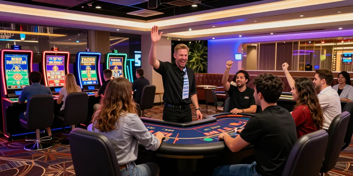 Exciting gaming atmosphere at HM 88 with diverse players and live dealer interaction.
