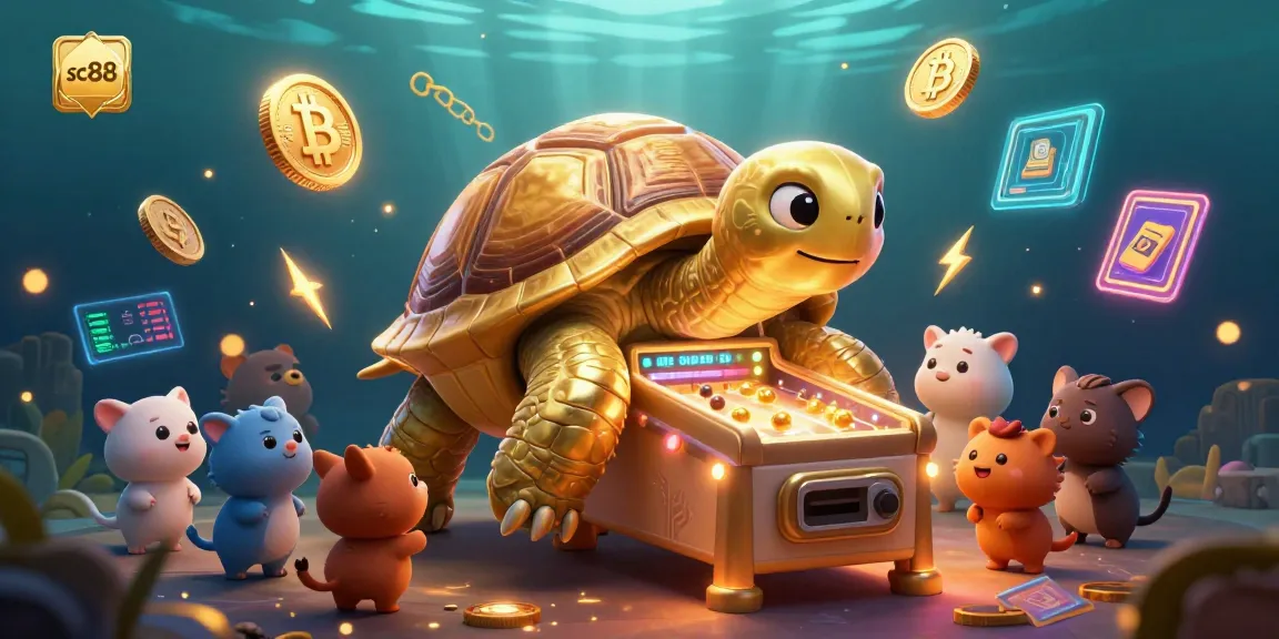 Engage in thrilling gameplay at sc88 featuring a lively tortoise pinball machine and crypto elements.