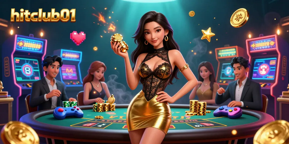 Experience thrilling gameplay at hitclub01 with a glamorous baccarat scene adorned with vibrant casino elements.