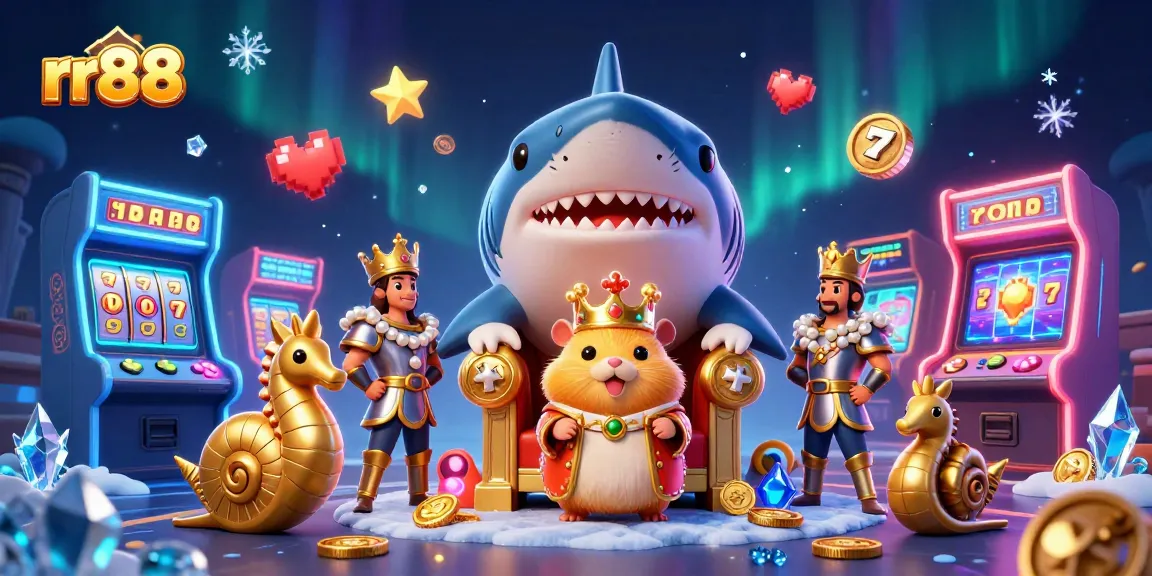 Experience thrilling gaming at rr88 with a fierce hamster king ruling over a vibrant casino realm.