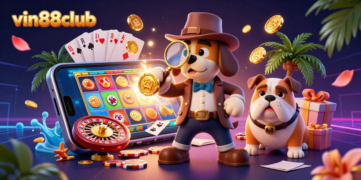 Experience thrilling gameplay with vin88club as the detective uncovers clues to winning poker chips.