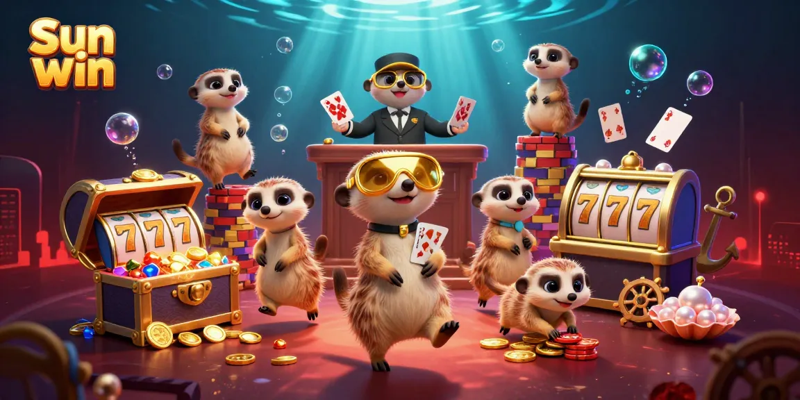 Engage with Sun win as meerkats orchestrate a vibrant casino scene filled with thrilling game elements.