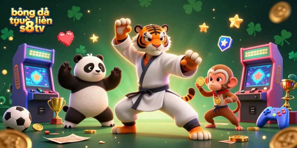Engaging action of bóng đá trực tuyến s8tv with colorful sports betting elements exploding in a vibrant 3D illustration.