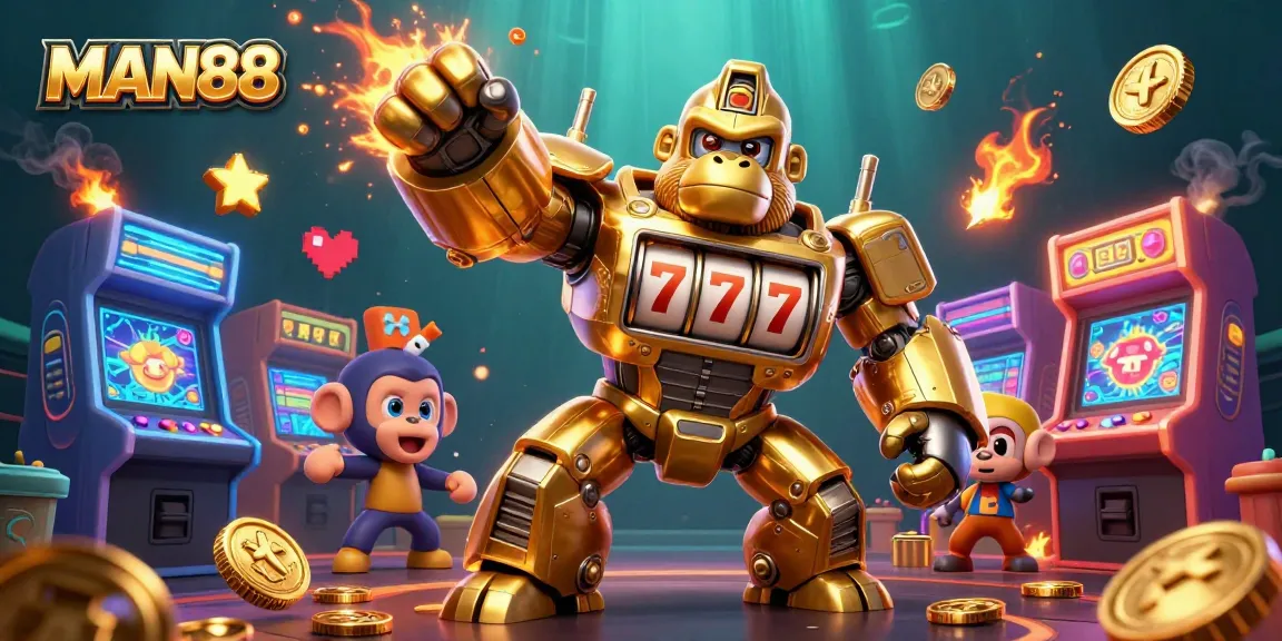 Engage in the thrilling MAN88 gaming experience with vibrant 3D visuals featuring slots action and dynamic energy.